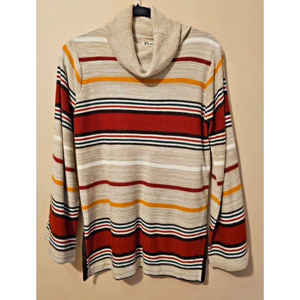 Vintage 70’s Kimlon By RBK Importers Knit Sweater Vest Multicolor cowl neck